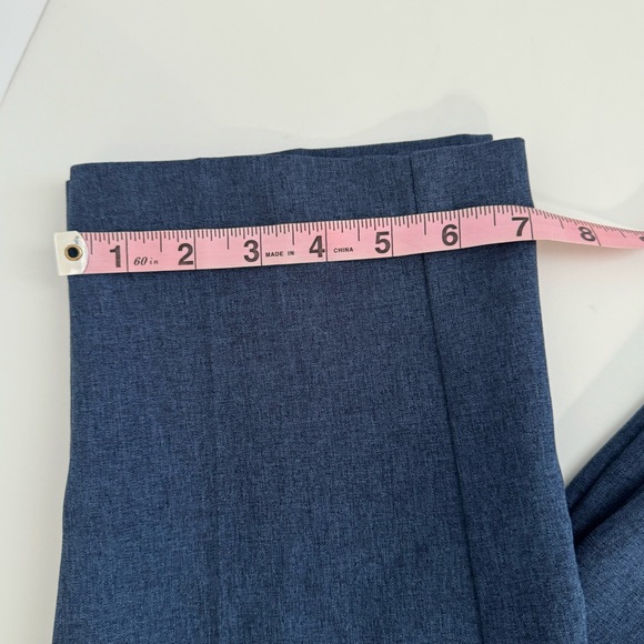 Lightweight blue and blackvery soft feel polyester trousers. W176 - Picture 8 of 9